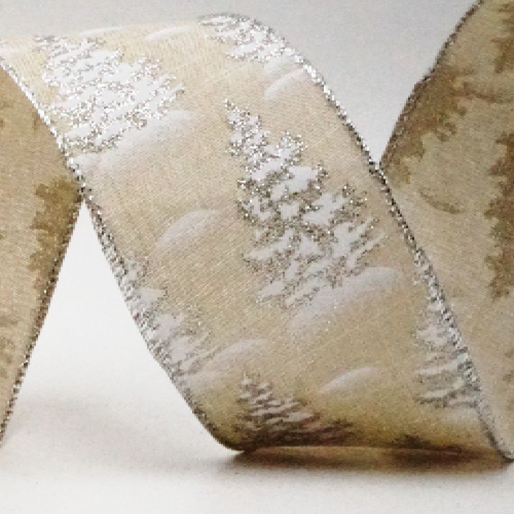 Flocked Christmas Tree Ribbon Holiday Ribbons Wholesale Ribbon